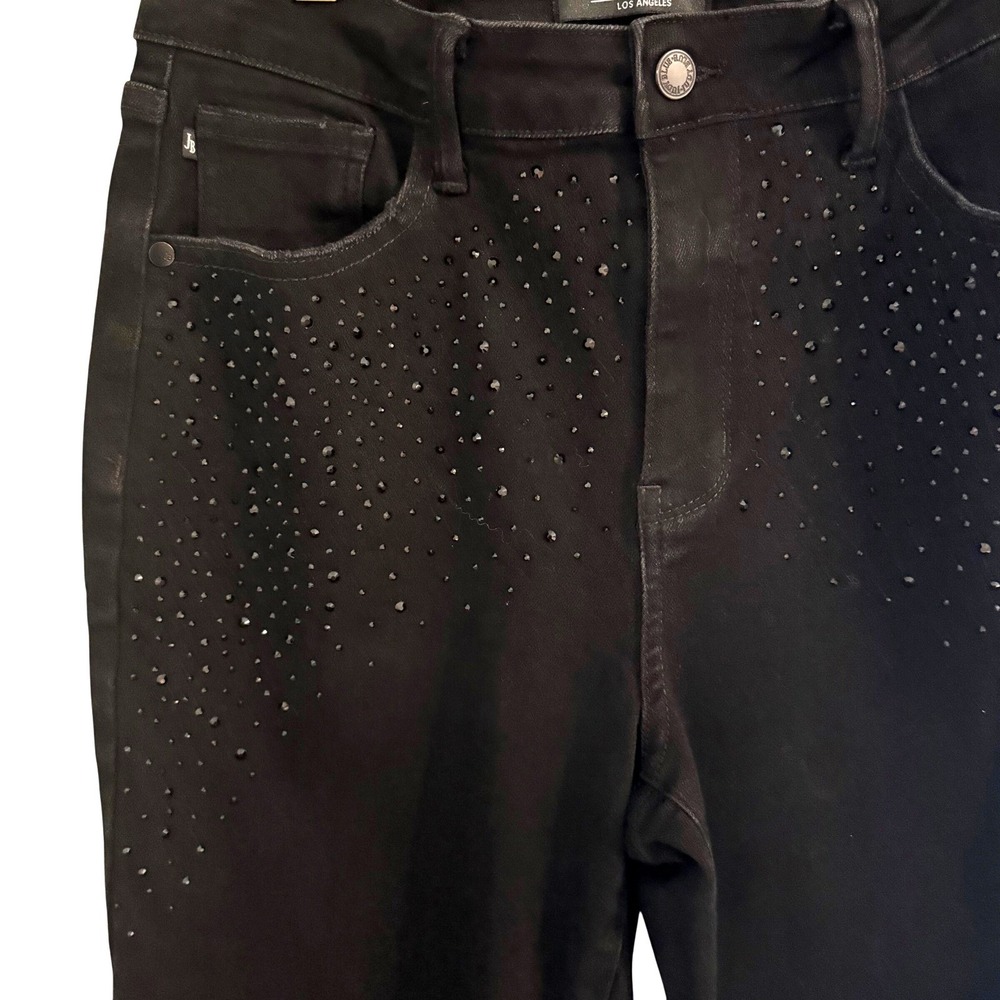 Judy Blue Black Rhinestone Slim Fit Jeans Size 11/30‎ Glam Sparkle Denim - Picture 6 of 14